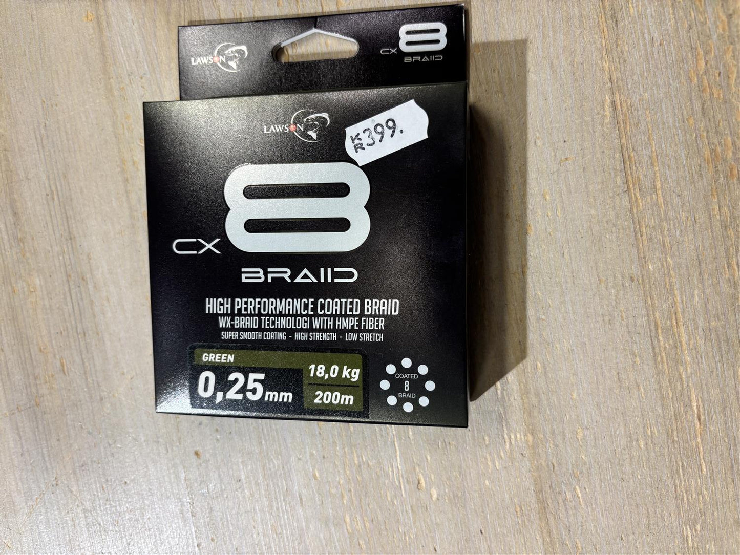 Lawson CX8 Braid Green Coated