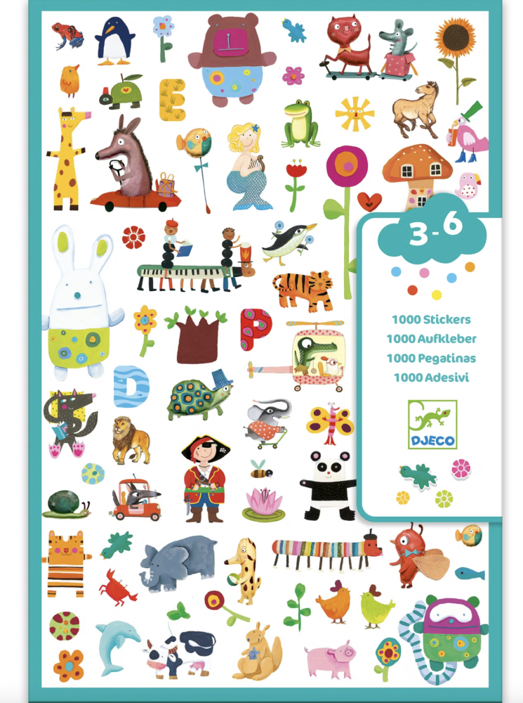 1000 stikers for little ones