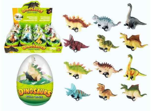 DINOSAUR PULL BACK I EGG 12 ASS.