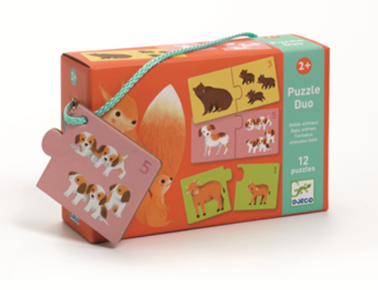 12  Djeco Puslespill Baby Animals