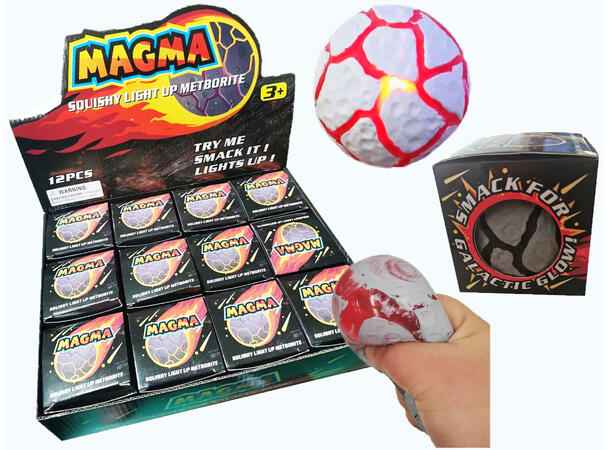 SQUEEZE METORITT BALL M/LYS (7CM)