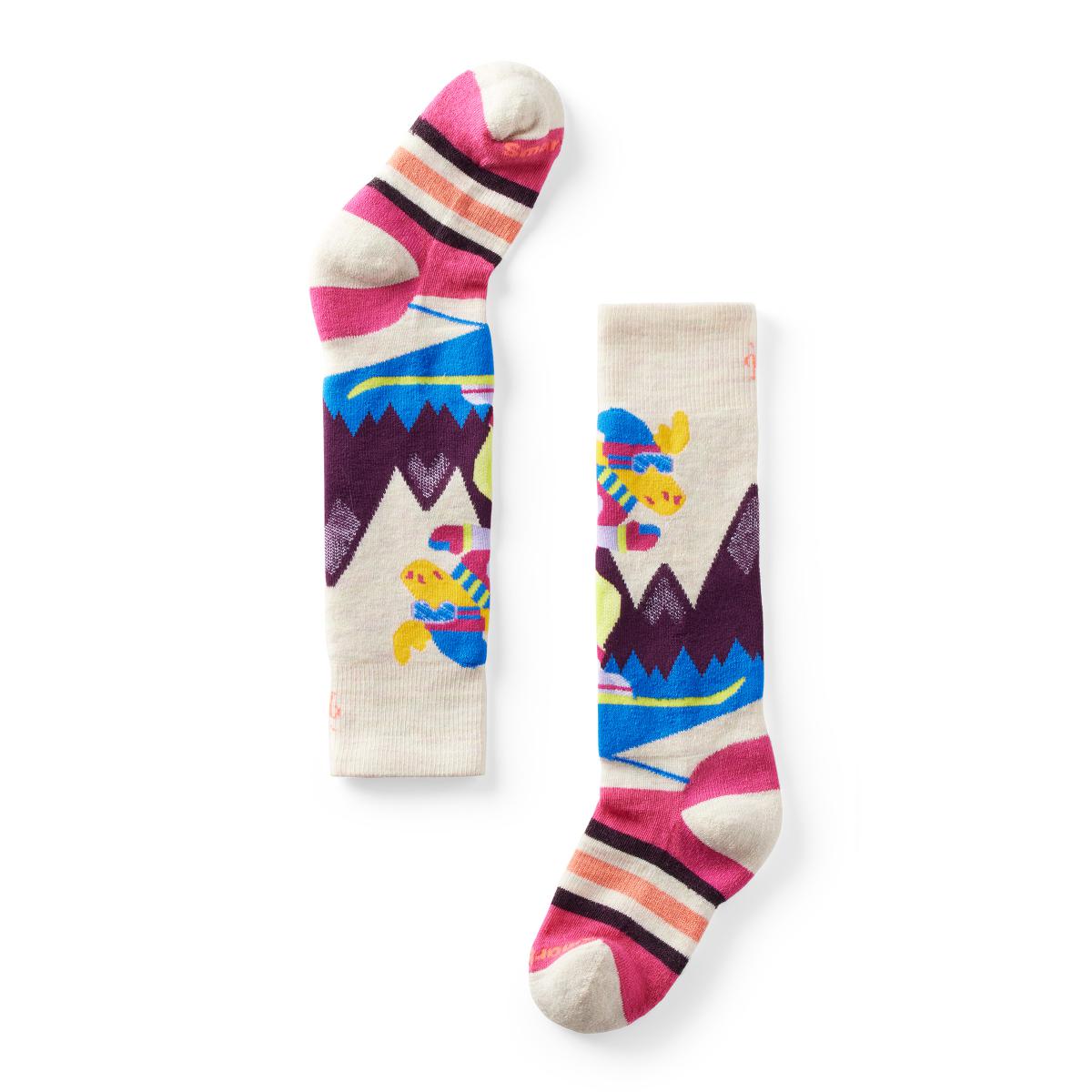 K Wintersport Full Cushion Mountain Moose Pattern Otc Socks