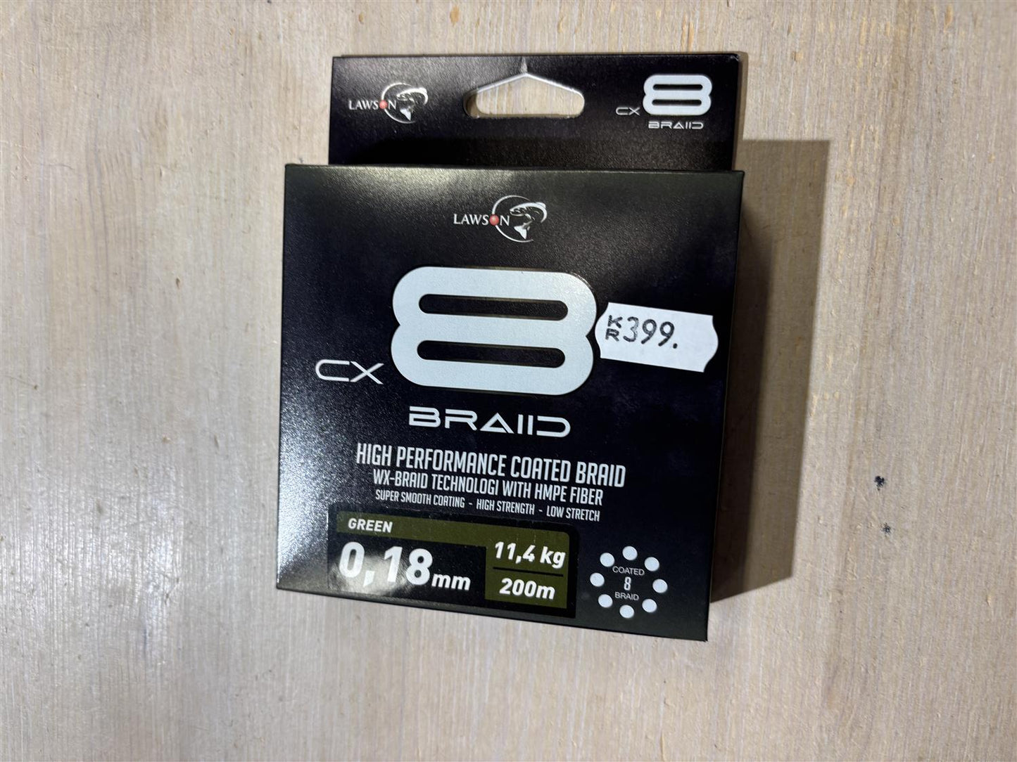 Lawson cx 8 braid green coated