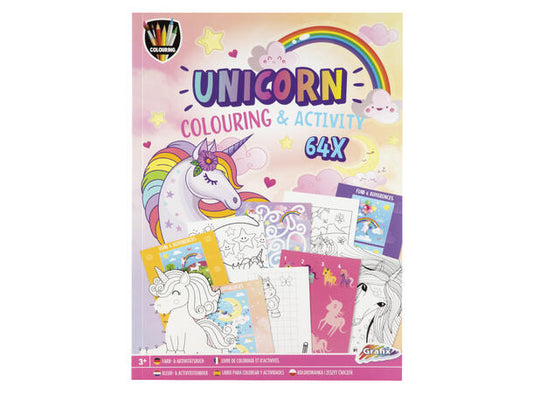 Farge og aktivitetsbok - unicorn